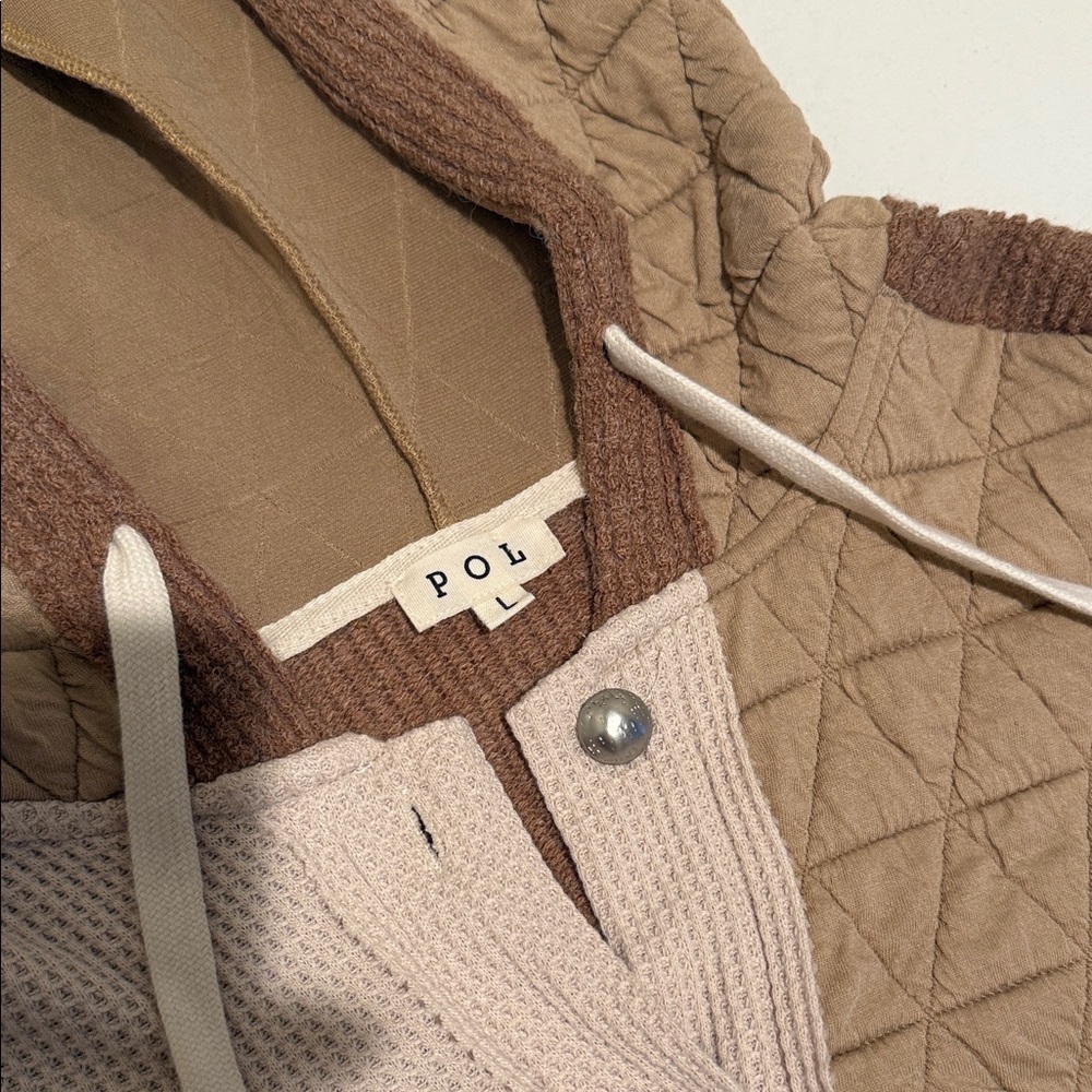 POL Two-Tone Quilted Utility Jacket - Picture 6 of 11